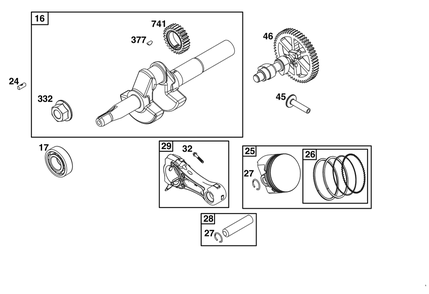 Part Location Diagram of 798566 Briggs and Stratton Crankshaft